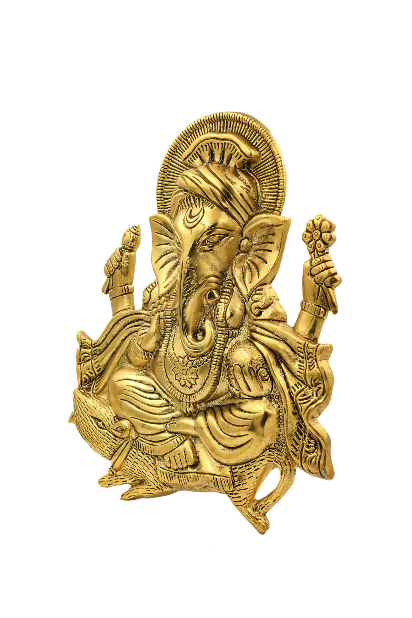 Metal Ganesha Wall Hanging Art - Image 3