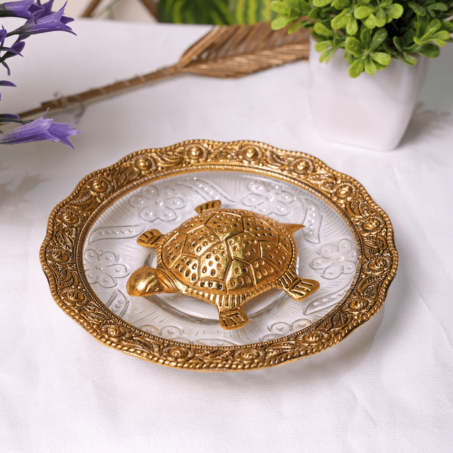Vastu Feng Shui Tortoise Plate  for Good Luck & Wealth